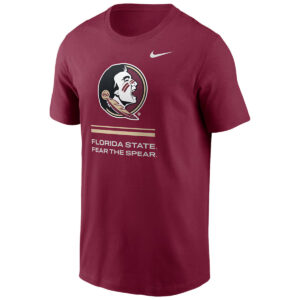 Nike Men's Seminole Logo/Florida State Fear The Spear Short-sleeve Dri-fit T-Shirt - Garnet