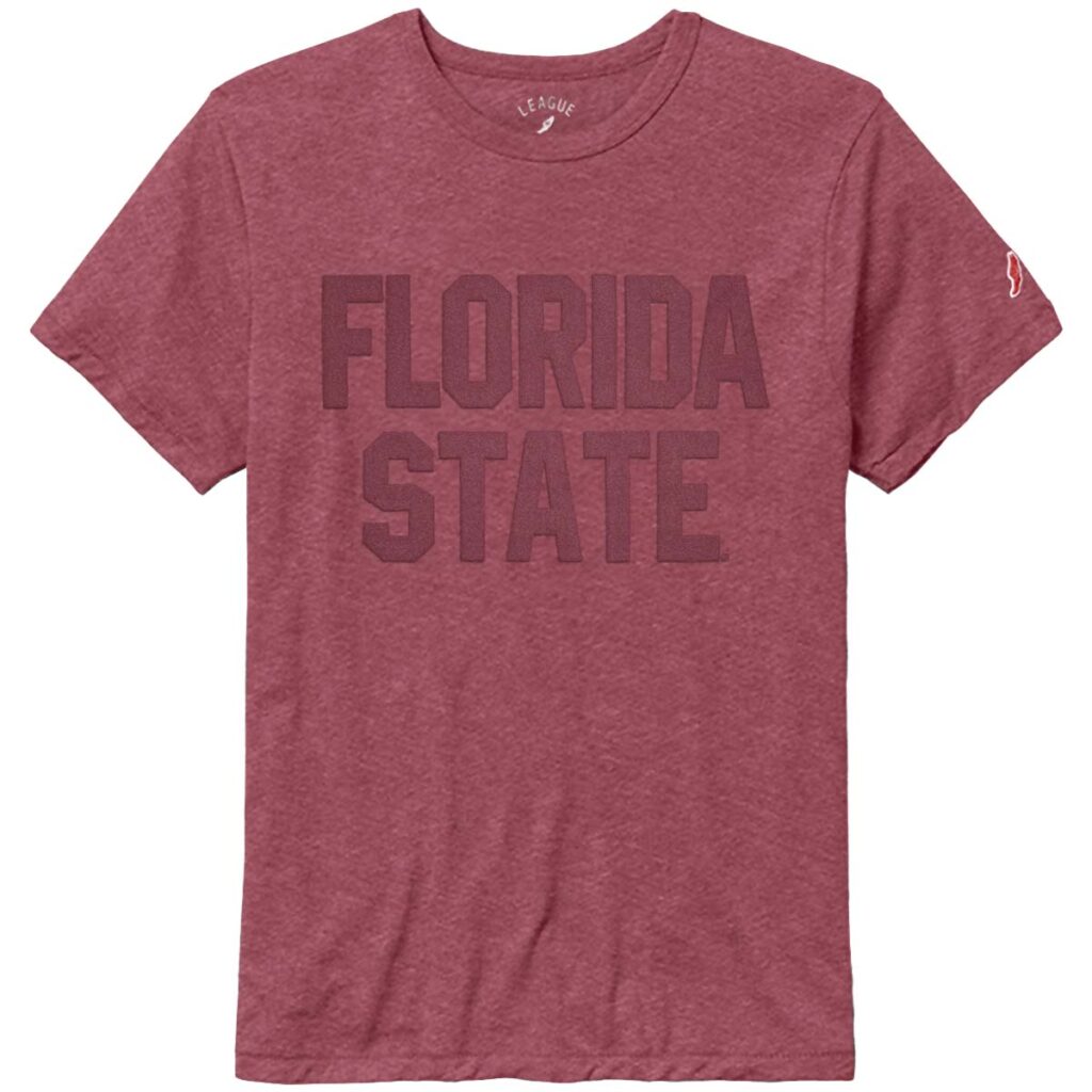 League Men's Florida State Tri-blend Short Sleeve T-shirt - Heathered Garnet