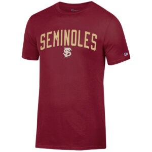 Champion Men's Seminoles Interlocking FS Short Sleeve T-shirt - Garnet