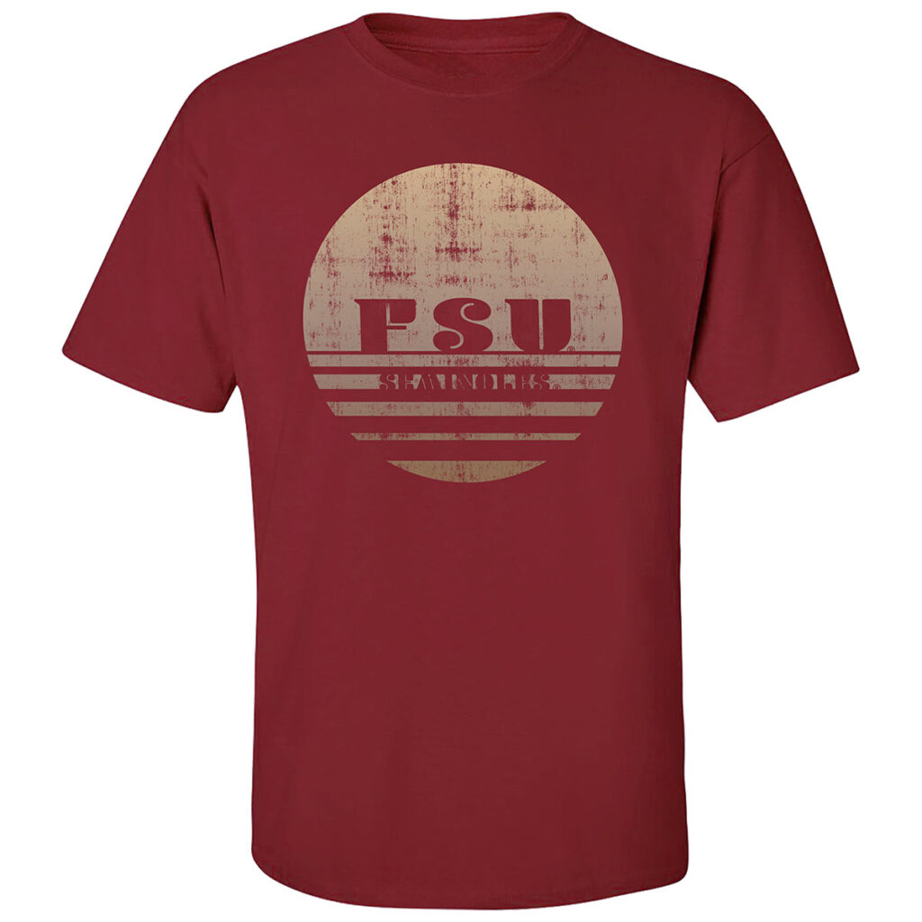 MV Men's FSU Seminoles Retro Design Short Sleeve T-shirt - Garnet