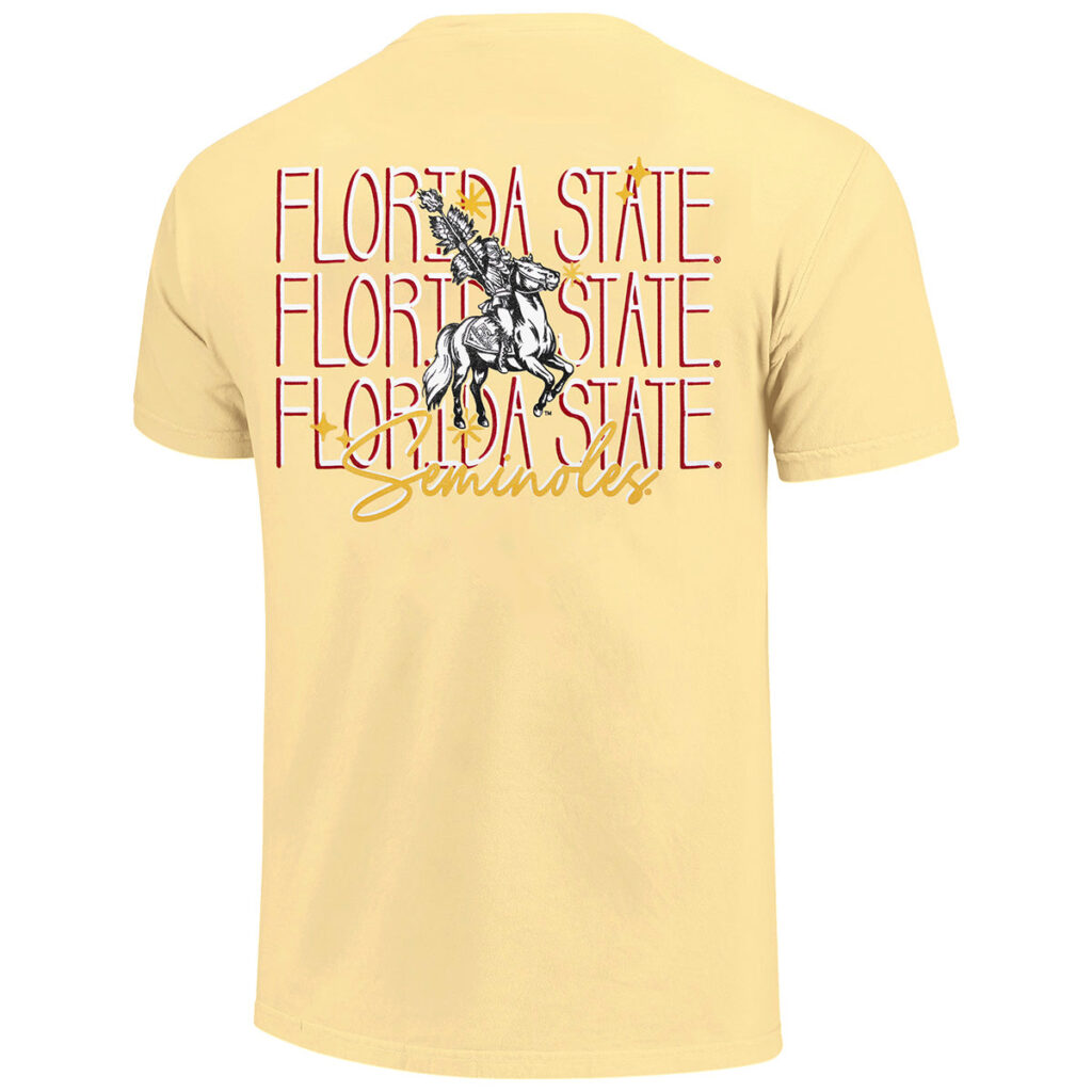 Image One Comfort Colors Vault Osceola Renegade Florida State Design Short Sleeve T-shirt - Butter