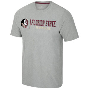 Colosseum Men's Seminole Logo/Florida State Seminoles Short Sleeve T-shirt - Grey