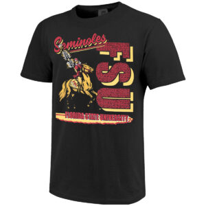 Image One Comfort Colors Vault Seminoles FSU Osceola/Renegade Design Short Sleeve T-shirt - Black