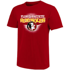 Image One Men's Vault Florida State Seminoles/Seminole Logo Soft Washed Short Sleeve T-shirt - Cardinal