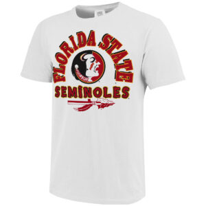 Image One Comfort Colors Vault Florida State Seminoles/Seminole Logo Design Short Sleeve T-shirt - White
