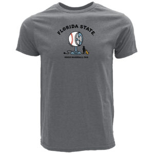 Blue 84 Men's Florida State Huge Baseball Fan Life is Good Design Short Sleeve T-shirt - Heather Grey