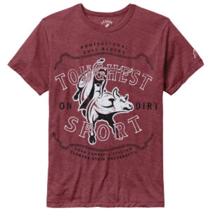 League Men's Florida State Toughest Sport on Dirt Design Short Sleeve Tri-blend T-shirt - Heathered Garnet