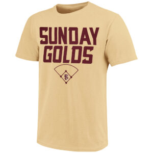 Image One Men's Sunday Golds FS Design Short Sleeve T-shirt - Vegas Gold