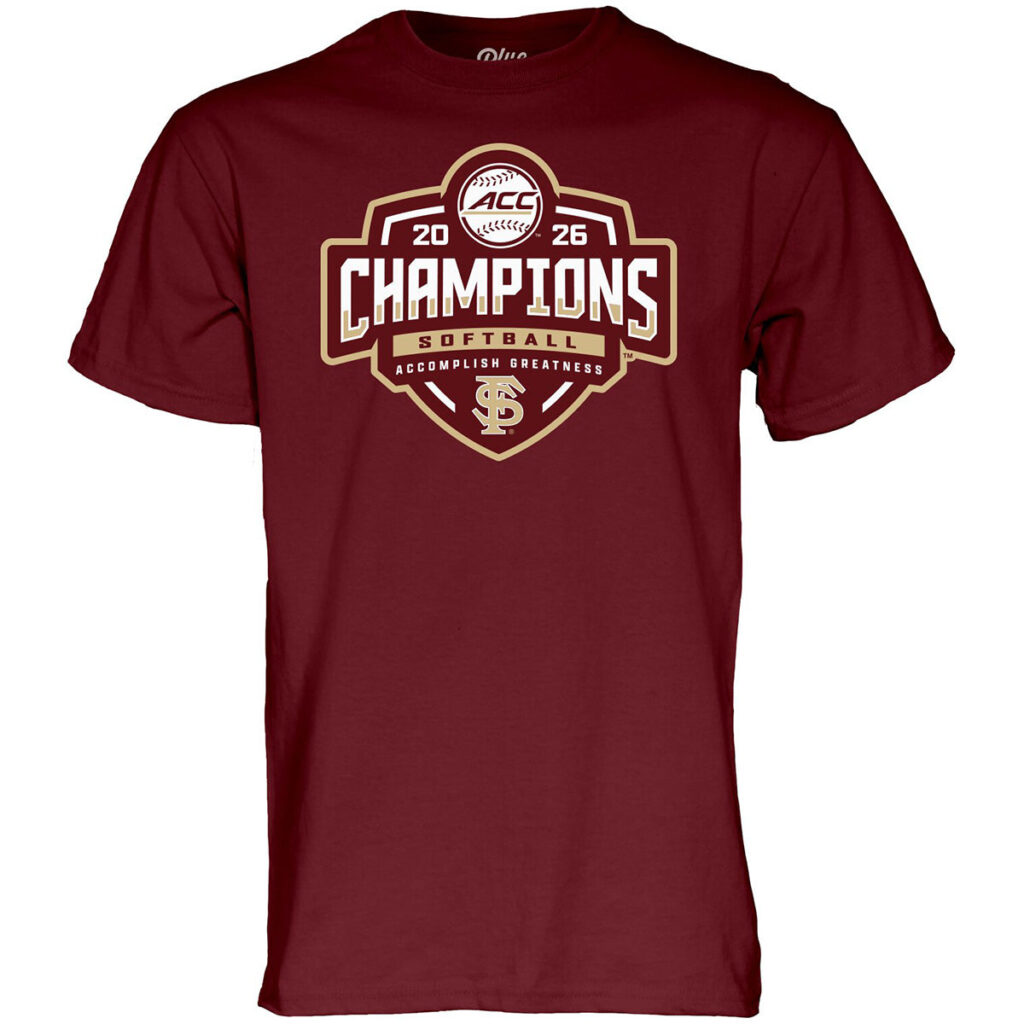 Blue 84 2026 Softball ACC Champions Short Sleeve T-shirt - Garnet