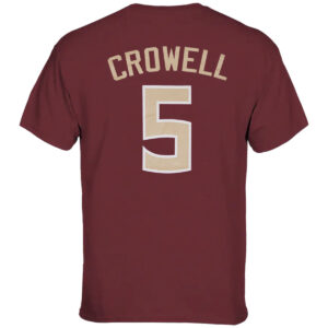 Retro Brand Adult/Unisex Seminoles Wyatt Crowell #5 Short Sleeve T-shirt - Garnet