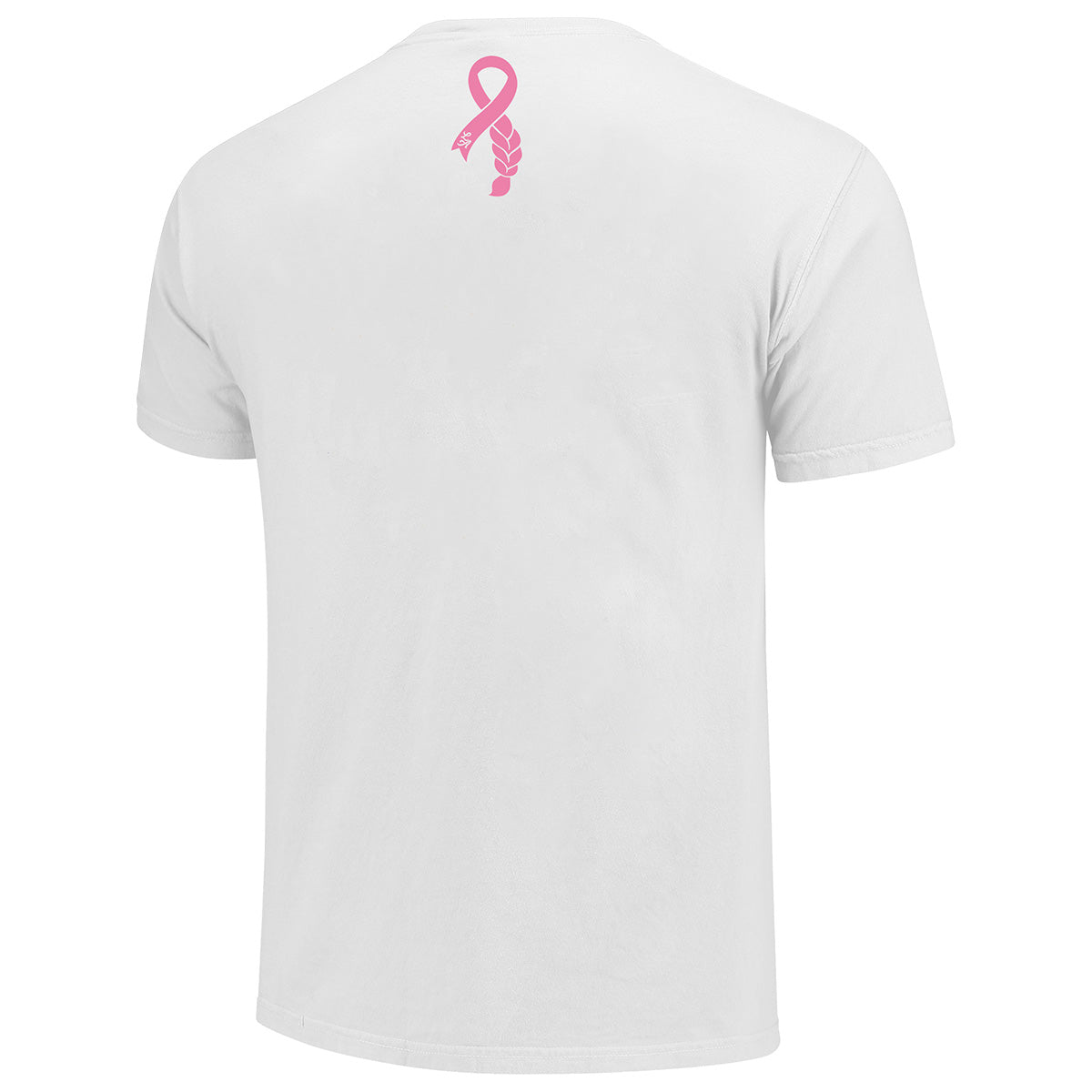 Image One Adult/Unisex Interlocking FS/Lonni Breast Cancer Hair Braid Short Sleeve T-Shirt - White - 图片 3