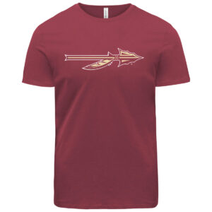 Ragz Adult/Unisex Spear Logo Short Sleeve T-shirt - Garnet