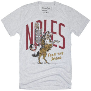 Homefield Men's Noles Osceola & Renegade Fear the Spear Design Short Sleeve T-shirt - Ash